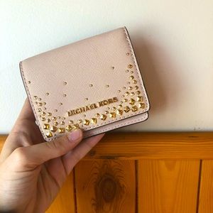 Michael Kors Pink Studded Wallet